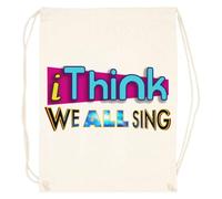 TAMBOOTEE I Think We All Sing Saco Deportivo Con Cordón Y Bolsa De Gimnasio Beige