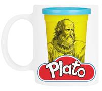 TAMBOOTEE Juego De Palabras De Filosofía De Platón Play Doh Taza De Cerámica Blanca Para Beber Ceramic Mug Drinking Cup