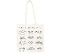 TAMBOOTEE La Vida Es Una Bandada De Cangrejos Viejo Amigo Bolso Shopper Unisex Totebag De Algodón Beige Totebag Cotton