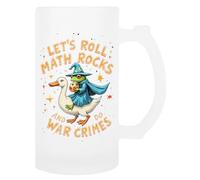 TAMBOOTEE Las Matemáticas Del Mago Rana Son Geniales Jarra De Cerveza De Vidrio Taza Para Beber Con Asa Glass Beer Mug