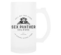 TAMBOOTEE Logotipo De La Colonia Sex Panther Jarra De Cerveza De Vidrio Taza Para Beber Con Asa Glass Beer Mug
