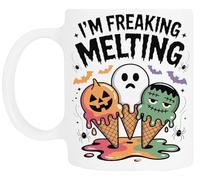 TAMBOOTEE Me Estoy Derritiendo En Halloween Taza De Cerámica Blanca Para Beber Ceramic Mug Drinking Cup