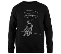 TAMBOOTEE Me Pregunto En Qué Estoy Pensando Sudadera Unisex De Corte Sencillo Tipo Jersey Negro Black Unisex Jumper