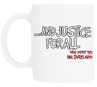 TAMBOOTEE Metallica Y La Justicia Para Todos Taza De Cerámica Blanca Para Beber Ceramic Mug Drinking Cup