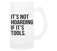 TAMBOOTEE No Es Acaparamiento Si Se Trata De Herramientas Jarra De Cerveza De Vidrio Taza Para Beber Con Asa Glass Beer Mug