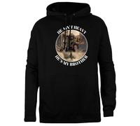 TAMBOOTEE No Es Pesado Es Mi Hermano Sudadera con Capucha Unisex Negra Jersey De Ajuste Sencillo Black Unisex Hoodie