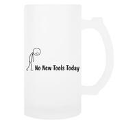 TAMBOOTEE No Hay Herramientas Nuevas Hoy Figura De Palo Jarra De Cerveza De Vidrio Taza Para Beber Con Asa Glass Beer Mug