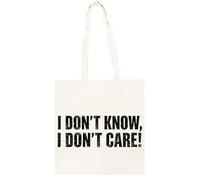 TAMBOOTEE No Lo Sé No Me Importa Bolso Shopper Unisex Totebag De Algodón Beige Totebag Cotton