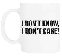 TAMBOOTEE No Lo Sé No Me Importa Taza De Cerámica Blanca Para Beber Ceramic Mug Drinking Cup