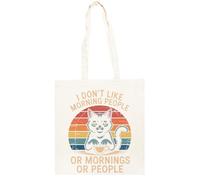 TAMBOOTEE No Me Gusta La Gente Madrugadora Bolso Shopper Unisex Totebag De Algodón Beige Totebag Cotton