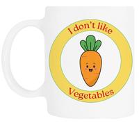 TAMBOOTEE No Me Gustan Las Verduras Taza De Cerámica Blanca Para Beber Ceramic Mug Drinking Cup