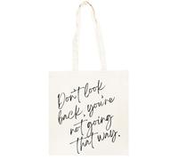 TAMBOOTEE No Mires Atrás Bolso Shopper Unisex Totebag De Algodón Beige Totebag Cotton