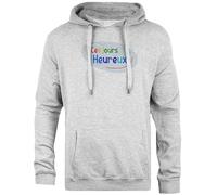 TAMBOOTEE Nuestros Días Felices Sudadera con Capucha Unisex Gris Jersey De Corte Sencillo Grey Unisex Hoodie