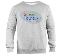 TAMBOOTEE Nuestros Días Felices Sudadera Unisex Gris Jersey De Corte Sencillo Grey Unisex Jumper