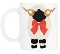 TAMBOOTEE Oveja De Nariz Negra Del Valais Taza De Cerámica Blanca Para Beber Ceramic Mug Drinking Cup