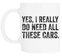 TAMBOOTEE Sí Realmente Necesito Todos Estos Autos Taza De Cerámica Blanca Para Beber Ceramic Mug Drinking Cup