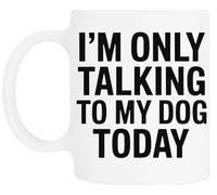 TAMBOOTEE Sólo Estoy Hablando Con Mi Perro Taza De Cerámica Blanca Para Beber Ceramic Mug Drinking Cup
