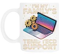 TAMBOOTEE Soy El No Remunerado De Mi Familia Taza De Cerámica Blanca Para Beber Ceramic Mug Drinking Cup