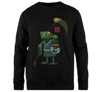 TAMBOOTEE Una Rana Y Su Hijo Activos Sudadera Unisex De Corte Sencillo Tipo Jersey Negro Black Unisex Jumper