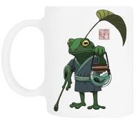 TAMBOOTEE Una Rana Y Su Hijo Activos Taza De Cerámica Blanca Para Beber Ceramic Mug Drinking Cup