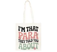 TAMBOOTEE Yo Soy Ese Para Del Que Te Hablaron Bolso Shopper Unisex Totebag De Algodón Beige Totebag Cotton