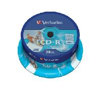 Verbatim CD-R AZO Wide Inkjet Printable 700 MB 52x 25 pieza(s)