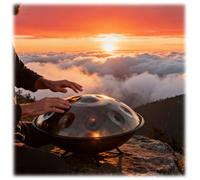 Tambor Adultos Handpan Drum 440 Hz 9/10/12 Notas 56cm Hand Pan Instrument D Menor Instruments Music Percusión Armónica Que Genera Una Resonancia Cómoda(Gold,9)