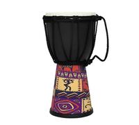 Tambor africano de 4 pulgadas, djembe, bongos, tambor de mano de percusión, instrumento musical, decoración de regalo con patrón colorido, tambor de mano de percusión africana