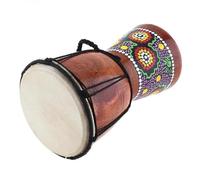 Tambor Africano De 6 Pulgadas Hecho A Mano, Instrumento De Tambor Africano Tradicional De Piel De Cabra De Madera Maciza Djembé Para Principiantes