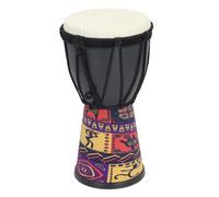 Tambor Africano de Piel de Oveja Artificial, Diseño Pintado a Mano, 4 Pulgadas, para Bricolaje y Entretenimiento de PVC