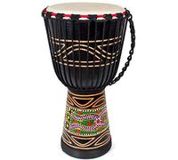Tambor africano pintado a mano Bongo Congo Djembe tambor 9.5" x 20" caoba piel de cabra cabeza de tambor para niños principiantes principiantes £ ̈Black£