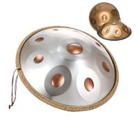 Tambor Armónico Profesional De 22 Pulgadas, Handpan Drum Para Adultos, Tambor De Acero Handpan With Handpan Drum Bag, 2 Test Mallets, Hand Drum Stand, Music Note Stickers(Goldeneye,9 Notes(440Hz))