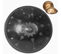 Tambor Armónico Profesional De 22 Pulgadas, Handpan Drum Para Adultos, Tambor De Acero Handpan With Handpan Drum Bag, 2 Test Mallets, Hand Drum Stand, Music Note Stickers(Mandala,12 Notes(432Hz))