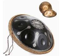 Tambor Armónico Profesional De 22 Pulgadas, Handpan Drum Para Adultos, Tambor De Acero Handpan With Handpan Drum Bag, 2 Test Mallets, Hand Drum Stand, Music Note Stickers(Mandala,9 Notes(440Hz))
