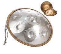 Tambor Armónico Profesional De 22 Pulgadas, Handpan Drum Para Adultos, Tambor De Acero Handpan With Handpan Drum Bag, 2 Test Mallets, Hand Drum Stand, Music Note Stickers(Sun,12 Notes(432Hz))