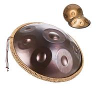Tambor Armónico Profesional De 22 Pulgadas, Handpan Drum Para Adultos, Tambor De Acero Handpan With Handpan Drum Bag, 2 Test Mallets, Hand Drum Stand, Music Note Stickers(Purple,10 Notes(440Hz))