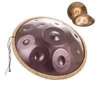 Tambor Armónico Profesional De 22 Pulgadas, Handpan Drum Para Adultos, Tambor De Acero Handpan With Handpan Drum Bag, 2 Test Mallets, Hand Drum Stand, Music Note Stickers(Purple,12 Notes(440Hz))
