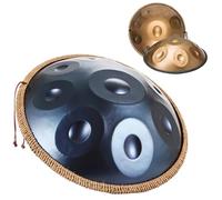 Tambor Armónico Profesional De 22 Pulgadas, Handpan Drum Para Adultos, Tambor De Acero Handpan With Handpan Drum Bag, 2 Test Mallets, Hand Drum Stand, Music Note Stickers(Blue,9 Notes(432Hz))