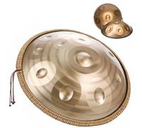 Tambor Armónico Profesional De 22 Pulgadas, Handpan Drum Para Adultos, Tambor De Acero Handpan With Handpan Drum Bag, 2 Test Mallets, Hand Drum Stand, Music Note Stickers(Spiral,12 Notes(440Hz))