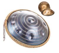 Tambor Armónico Profesional De 22 Pulgadas, Handpan Drum Para Adultos, Tambor De Acero Handpan With Handpan Drum Bag, 2 Test Mallets, Hand Drum Stand, Music Note Stickers(Dark,10 Notes(432Hz))