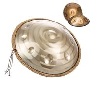 Tambor Armónico Profesional De 22 Pulgadas, Handpan Drum Para Adultos, Tambor De Acero Handpan With Handpan Drum Bag, 2 Test Mallets, Hand Drum Stand, Music Note Stickers(Spiral,10 Notes(432Hz))