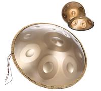 Tambor Armónico Profesional De 22 Pulgadas, Handpan Drum Para Adultos, Tambor De Acero Handpan With Handpan Drum Bag, 2 Test Mallets, Hand Drum Stand, Music Note Stickers(Gold,12 Notes(432Hz))