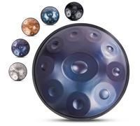 Tambor armónico re menor, 10 notas, 58cm, 432 Hz/440 Hz, Handpan Drum con Handpan Stand y Soft Handpan Bag(Purple,440Hz)