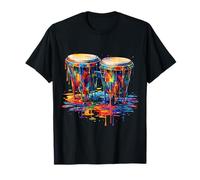 Tambor Bongo Goteo Colorido Camiseta