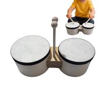 Tambor Bongo | Instrumento de percusión realista, tambor de juguete para aprender la música, para sala de estar, habitación de clase, escenario, guardería, niños y niñas de 2 a 4 años