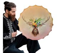 Tambor chamán | Drum de alces de chamán instrumental | Sound Healer Chaman Drum para música espiritual, reflexión y meditación, decoración del hogar