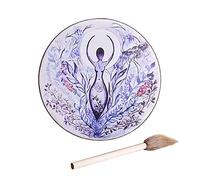 Tambor chamán sanador de sonido tambor chamán hecho a mano tambor chamánico espíritu siberiano tambores musicales con baqueta kits de adornos