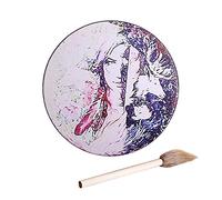 Tambor chamán sanador de sonido tambor chamán hecho a mano tambor chamánico espíritu siberiano tambores musicales con baqueta kits de adornos