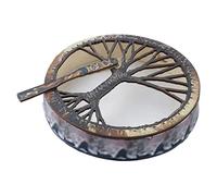 Tambor chamánico de mano tambor chamánico hecho a Tambor de mano con forma de árbol de la vida, tambor de madera con baquetas, tambor etéreo musical for niños y niñas, tambor de lengua