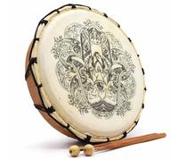 Tambor Chamánico Hamsa con dos baquetas - 30cm